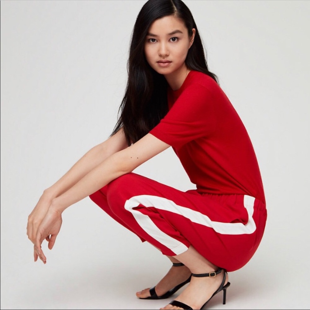 NWOT Aritzia Babaton Dexter Pants- Red- Size S